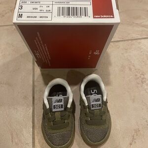 New Balance Kids Shoes - Olive Green